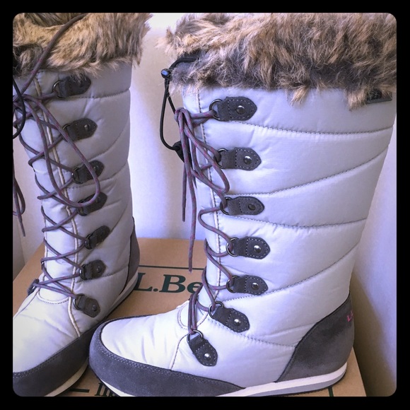L.L. Bean Shoes - NEW L.L. Bean Carrabassette snow boots pewter gray